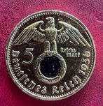 5 Mark 1936F Duitsland Zilver 0.900 - verguld 13.88 gr., Postzegels en Munten, Munten | Europa | Niet-Euromunten, Ophalen of Verzenden