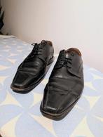 Van Lier - Zeer Nette Herenschoenen - Maat 44 - Zwart / Hout, Zwart, Van Lier, Ophalen of Verzenden, Gedragen