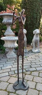 Abstract beeld music brons kleur., Tuin en Terras, Tuinbeelden, Ophalen of Verzenden, Nieuw, Metaal, Mensenbeeld