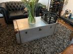 Aviator salontafel/hutkoffer aluminium industrieel, Ophalen, Zo goed als nieuw, 50 tot 100 cm, Minder dan 50 cm
