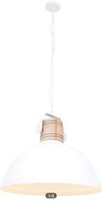 Hanglamp wit/hout, Ophalen of Verzenden, Nieuw, Hout, Minder dan 50 cm