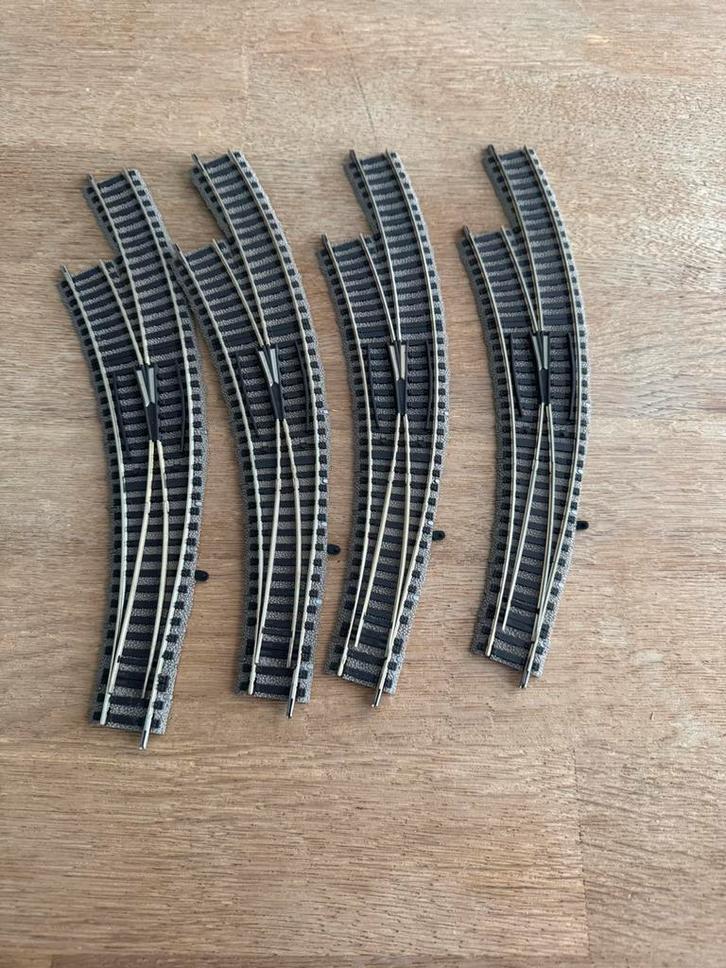 Fleischmann profirails bochtwissel gelijkstroom zie tekst, Hobby en Vrije tijd, Modeltreinen | H0, Zo goed als nieuw, Rails, Gelijkstroom