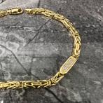 14k gouden armband koningsarmband koningsschakel steentjes, Sieraden, Tassen en Uiterlijk, Armbanden, Ophalen of Verzenden, Nieuw