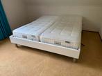 Tweepersoons Ergosleep bed met Pullman silverline matrassen, Ophalen, Verstelbaar, Wit, Tweepersoons