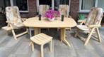 Hartman tuinset geel, Ophalen, 4 zitplaatsen, Kunststof, Gebruikt