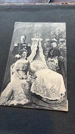 1909 zeer oude kaart koningshuis emma wilhelmina hendrik, Verzamelen, Koninklijk Huis en Royalty, Ophalen of Verzenden, Kaart, Foto of Prent