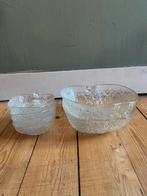 Vintage glazen appel schalen set zgan, Ophalen