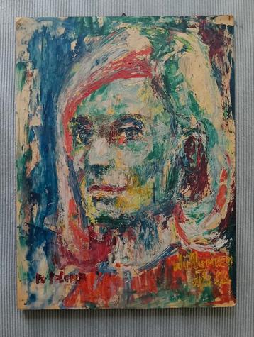 Expressionistisch Portret Jonge vrouw - Willemien 1966 beschikbaar voor biedingen