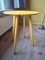 Geel bijzettafeltje, Minder dan 55 cm, Gebruikt, Rond, Ophalen