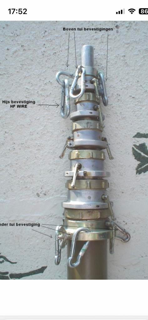 Click mast Leger 10 meter, Telecommunicatie, Antennes en Masten, Zo goed als nieuw, Mast, Ophalen