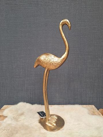 Flamingo goud nieuw 41cm hoog