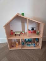 Leuk poppenhuis met meubels en poppetjes!, Ophalen, Poppenhuis