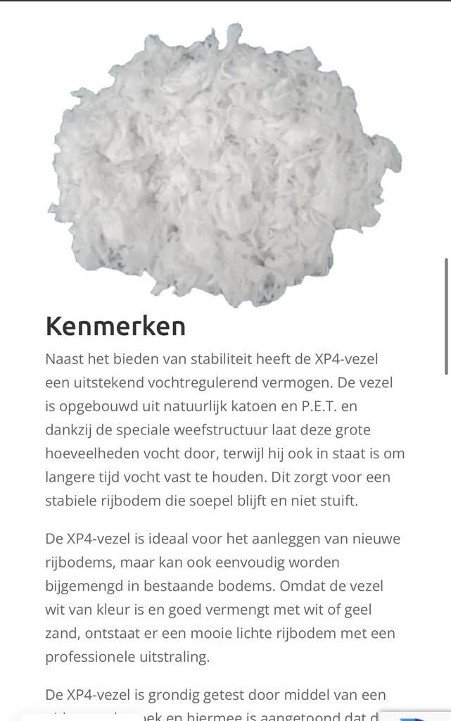 500kg rijbak bodem vezels, Dieren en Toebehoren, Paarden en Pony's | Overige Paardenspullen, Zo goed als nieuw, Overige soorten