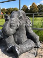 ‼️XL Olifant 125kg Olifant groep olifant stenen figuur‼️, Tuin en Terras, Ophalen of Verzenden, Nieuw, Beton, Dierenbeeld