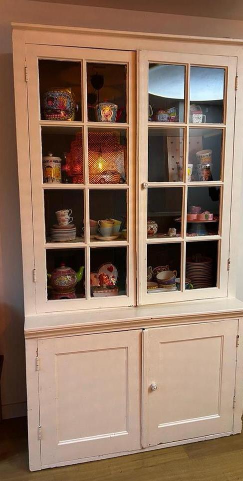 Buffetkast, Huis en Inrichting, Kasten | Buffetkasten, Gebruikt, 200 cm of meer, 100 tot 150 cm, 50 tot 75 cm, Met deur(en), Glas