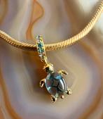 Pandora Murano Schildpad Bedel, Met kristal, Zo goed als nieuw, Goud, Verzenden