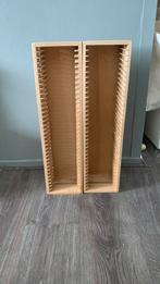 Houten CD rek, Huis en Inrichting, Woonaccessoires | Cd- en Dvd-rekken, Ophalen, Gebruikt, 25 tot 75 discs, Cd's