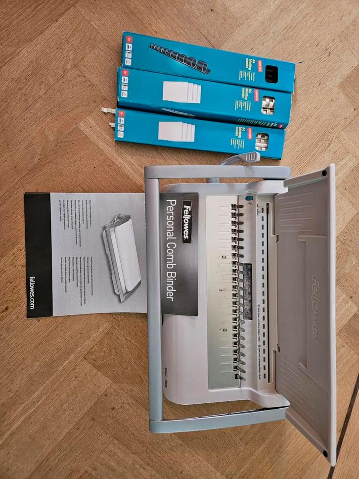 Fellowes Star 150 Inbindmachine + Bindringen, Diversen, Bureau-accessoires, Gebruikt, Ophalen