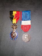 Zilveren medailles gekeurd Belgisch en Frans, Antiek en Kunst, Antiek | Goud en Zilver, Ophalen of Verzenden, Zilver