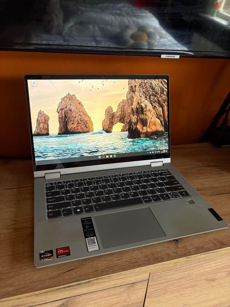 Lenovo Flex 5 - AMD Ryzen 7, 16 GB werkgeheugen, Computers en Software, Windows Laptops, Gebruikt, 2 tot 3 Ghz, Qwerty, 8 GB