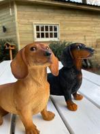 (Tuin)Beeld teckel, tekkel, hond, tuin, gazon 30 cm, Ophalen of Verzenden, Nieuw, Kunststof, Dierenbeeld