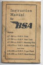BSA A7 + BSA A10 manual handleiding 500 cc 650 cc (2802z), Motoren, Overige merken