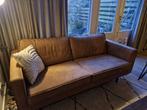 BePureHome Rodeo 2,5 zits bank leer cognac, Huis en Inrichting, Ophalen, Gebruikt, Tweepersoons, Rechte bank