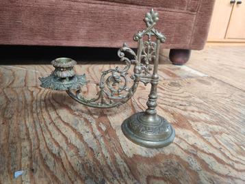 Antieke Bronzen Kandelaar. WD-18. beschikbaar voor biedingen