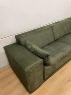 Mooie luxe groene suede hoekbank - GEREINIGD!!!, Ophalen, Luxe, Hoekbank, 300 cm of meer