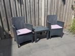 Tuinset 2 stoelen en tafel, Ophalen, Gebruikt, Bijzettafel, Tuinset