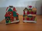 2 kersthuisjes voor waxinelicht, kerst, 3 euro, Ophalen of Verzenden, Zo goed als nieuw