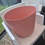 Bloempot roze, Kunststof, Rond, Ophalen of Verzenden, Minder dan 40 cm