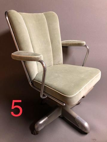 Gispen vintage design bureaustoelen gerestaureerd 8X
