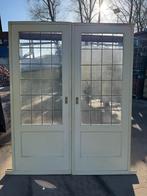 Set schuif / en-suite deuren met glas in lood 209x166cm., Ophalen