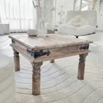 Salontafel met metalen beslag, Huis en Inrichting, Ophalen, Gebruikt, 50 tot 100 cm, Boho