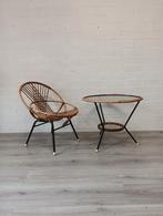 Vintage Rotan Stoel en Tafel Set, Ophalen