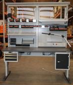 Werkbank eLevel met donkergrijs Eluplan-blad, Lengte: 2000mm, Ophalen, Nieuw, 170 cm of meer