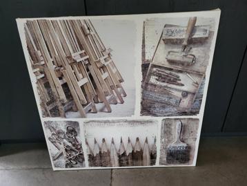 Schilderij 70x70cm - Kunstenaarsbenodigdheden beschikbaar voor biedingen