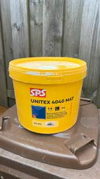 Sps unitex 4040 mat RAL9010 80m2 latex, Doe-het-zelf en Verbouw, Ophalen, 5 tot 10 liter, Wit, Nieuw