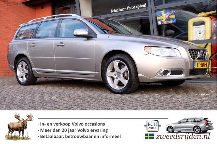 Volvo V70 2.5T 200 pk Aut. Leer nette staat! (bj 2007), Auto's, Volvo, Bedrijf, Te koop, V70, ABS, Airbags, Airconditioning, Alarm