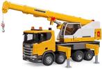 Bruder 3571 Vrachtwagen Scania 560R Liebherr kraan met truck, Ophalen of Verzenden, Zo goed als nieuw
