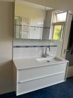 Badkamermeubel met wastafel en spiegelkast set 120, Huis en Inrichting, Badkamer | Badkamermeubels, Ophalen, 100 tot 150 cm, Wastafelkast