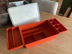 Tupperware hobbydoos naaidoos groot, Gebruikt, Tupperware, Overige typen, Oranje