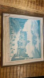 Oud schilderij  Titel gezigt van de bloemmarkt, Ophalen of Verzenden