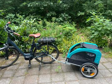 Compleet Puppy-pakket (fietskar, bench, reisbench, draagzak) beschikbaar voor biedingen