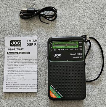 Fm / AM / SW kleine noodradio. Oplaadbaar via usb-c beschikbaar voor biedingen