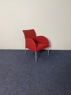 Vergaderstoel Kembo, rood, aluminium 4-poot, Huis en Inrichting, Stoelen, Gebruikt, Eén, Ophalen, Rood