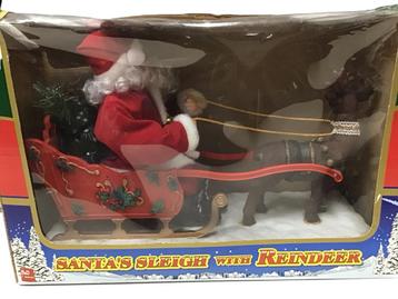 Kerstman op arrenslee beschikbaar voor biedingen