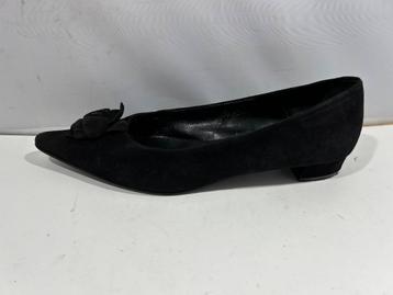Franco Visconti, maat 39.5 Trendy zwart suède lage hak  beschikbaar voor biedingen