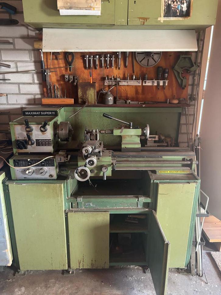 Emco Maximat Super 11 Draaibank, Doe-het-zelf en Verbouw, Gereedschap | Freesmachines, Elektrisch, Ophalen